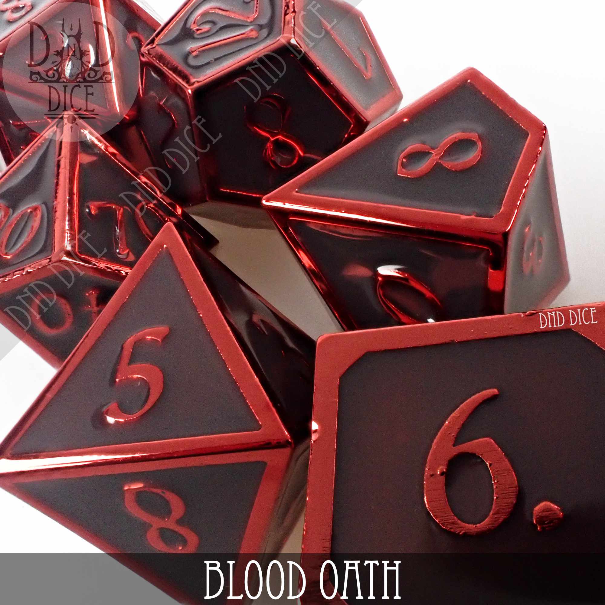 Blood Oath Metal Dice Set - Bards & Cards