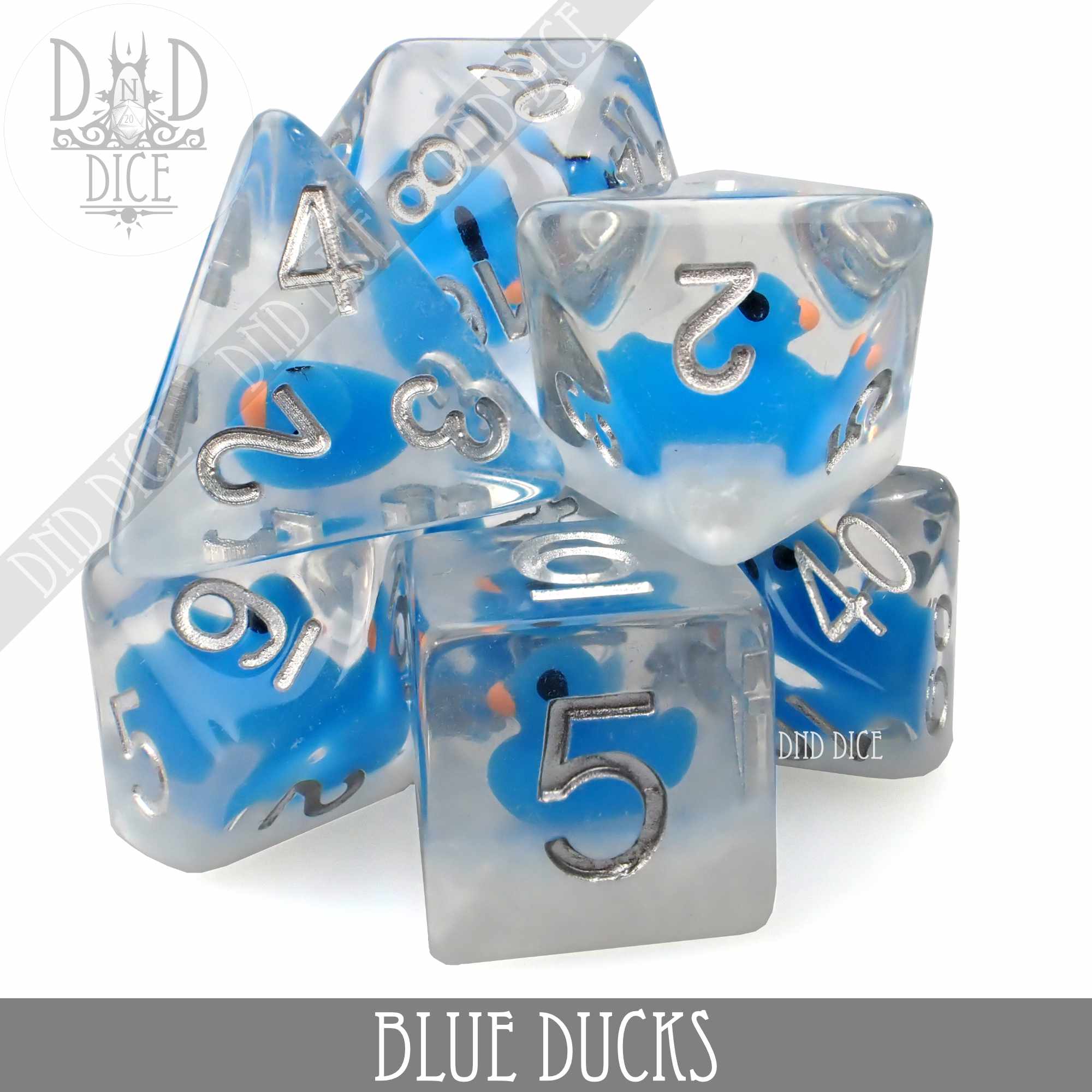 Blue Ducks Dice Set - Bards & Cards