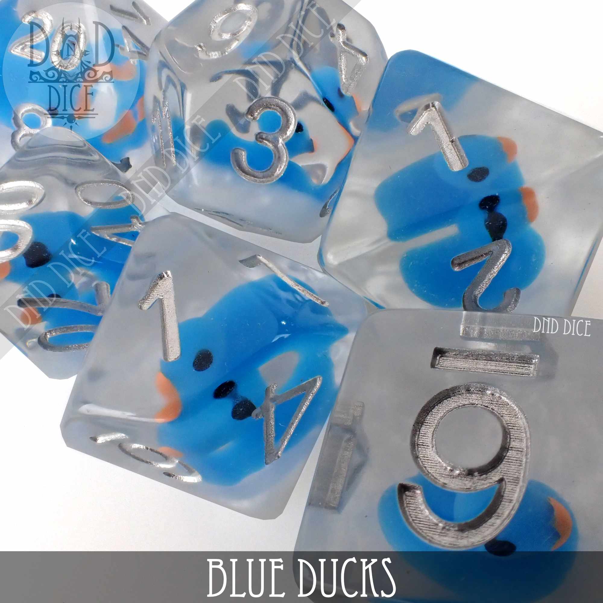 Blue Ducks Dice Set - Bards & Cards