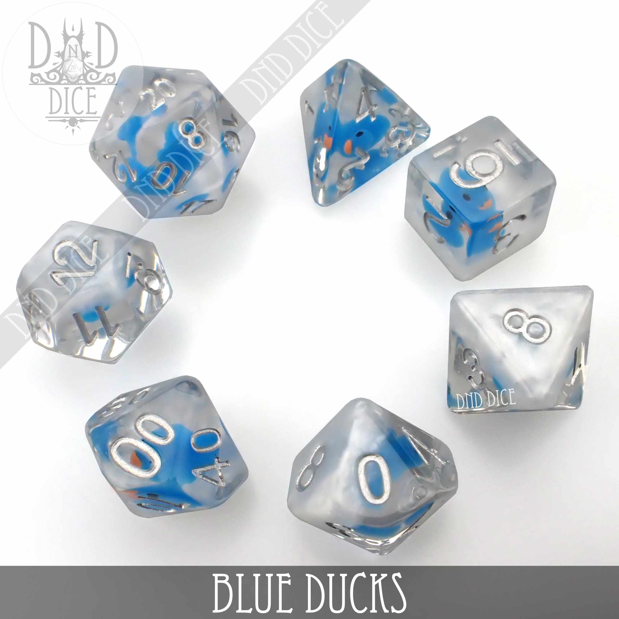 Blue Ducks Dice Set - Bards & Cards