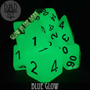 Blue Glow in the Dark Dice Set - Bards & Cards