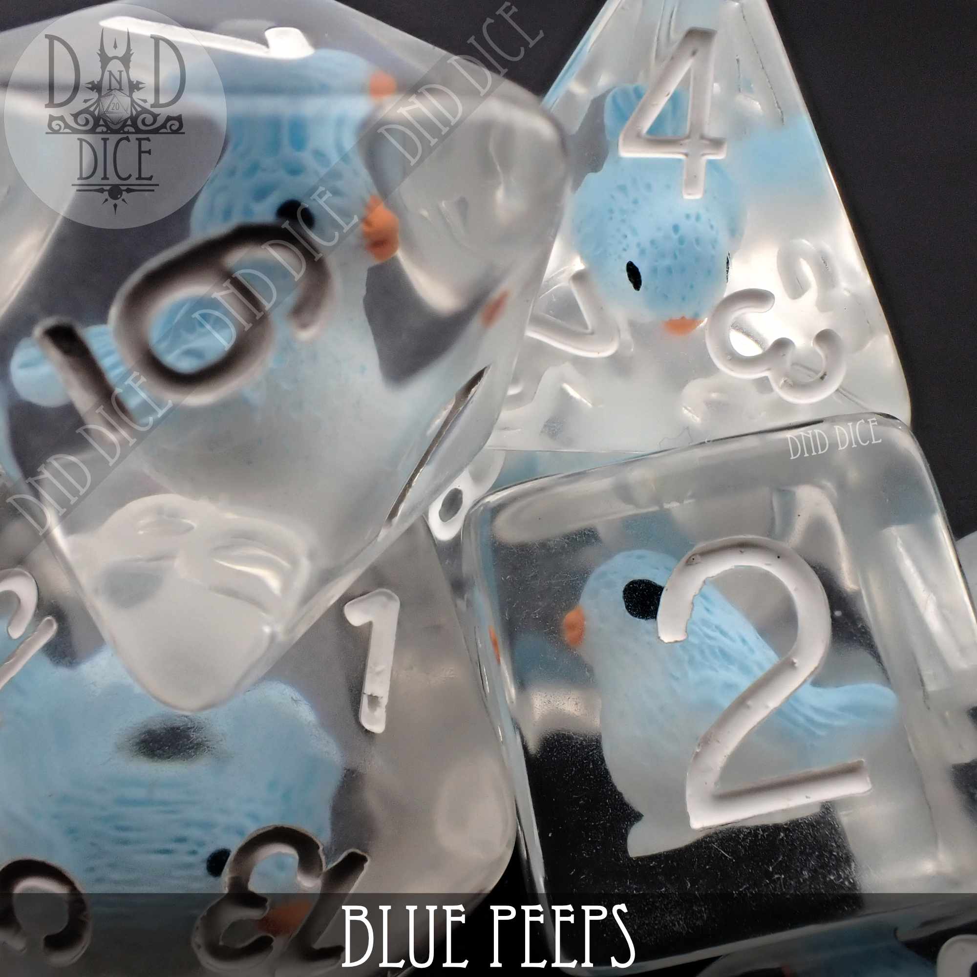 Blue Peeps Dice Set - Bards & Cards