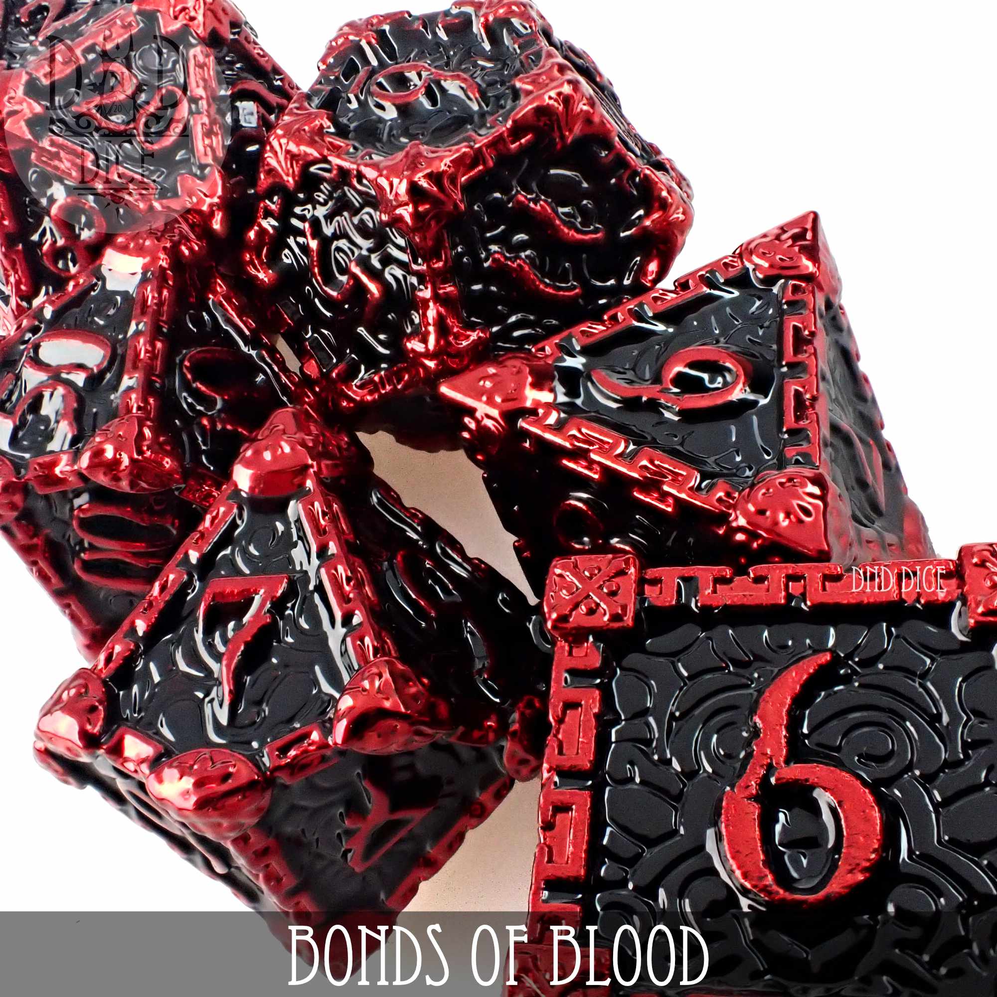 Bonds of Blood Metal Dice Set - Bards & Cards