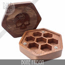 Bone Prison Wood Dice Box - Bards & Cards