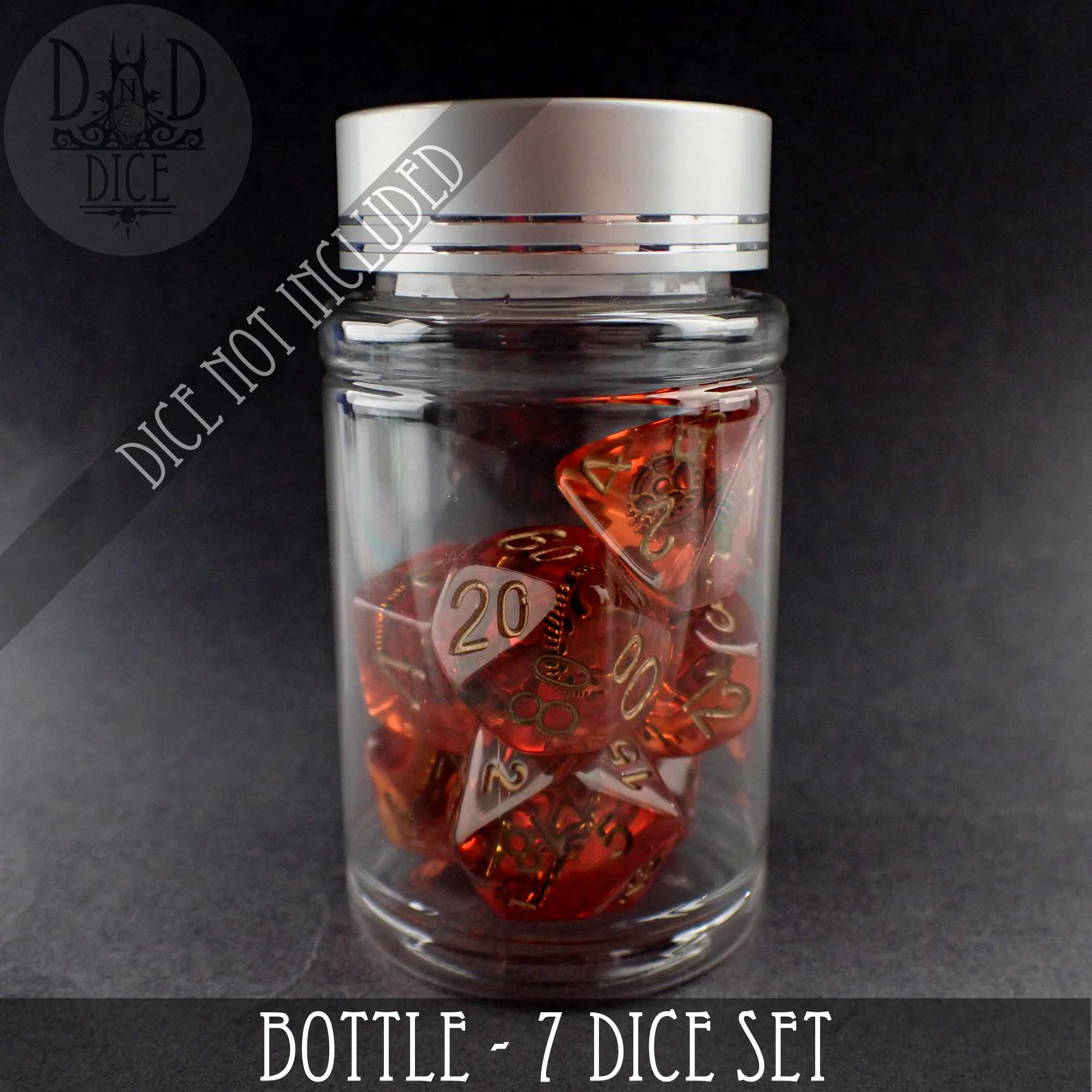 Display Bottle - 7 & 11 Dice Sets - Bards & Cards