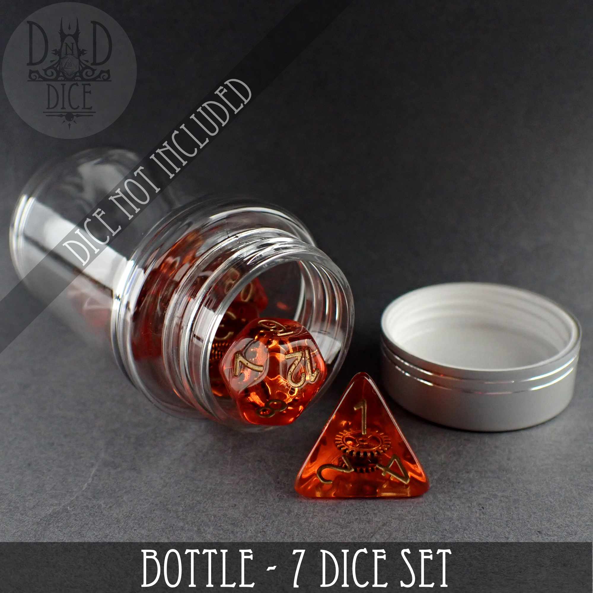 Display Bottle - 7 & 11 Dice Sets - Bards & Cards