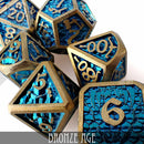 Bronze Age Metal Dice Set - Bards & Cards