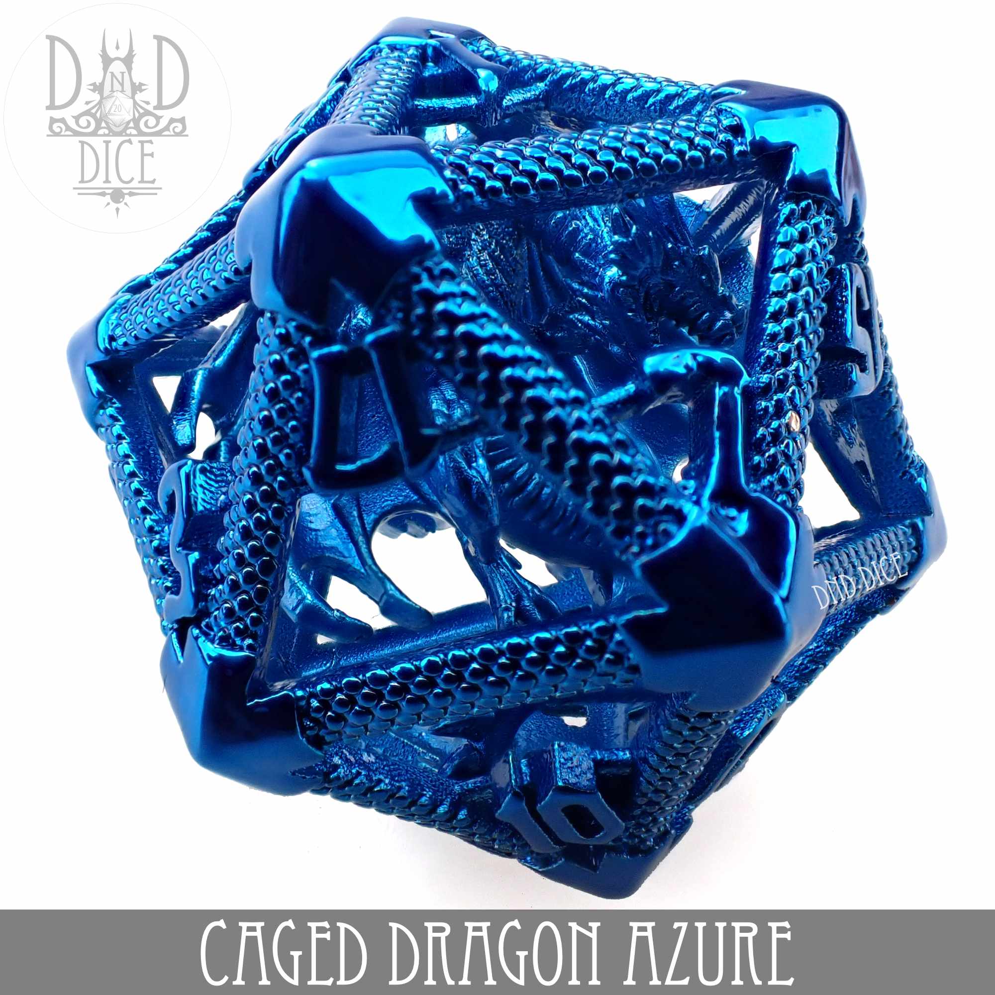 Caged Dragon D20 (6 Colors) - Bards & Cards