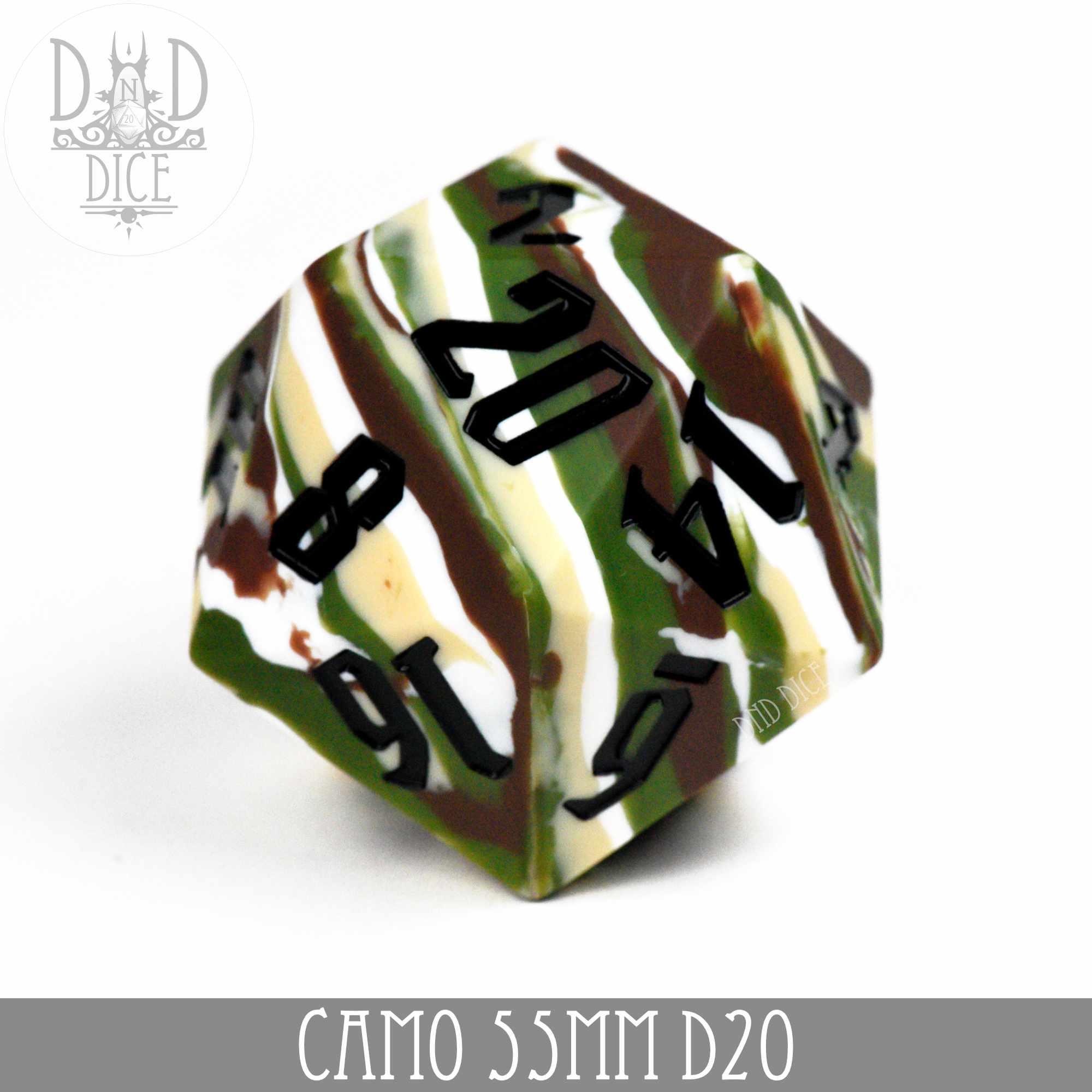 55mm D20 - Camo (Silicone) - Bards & Cards