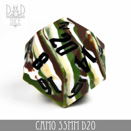 55mm D20 - Camo (Silicone) - Bards & Cards