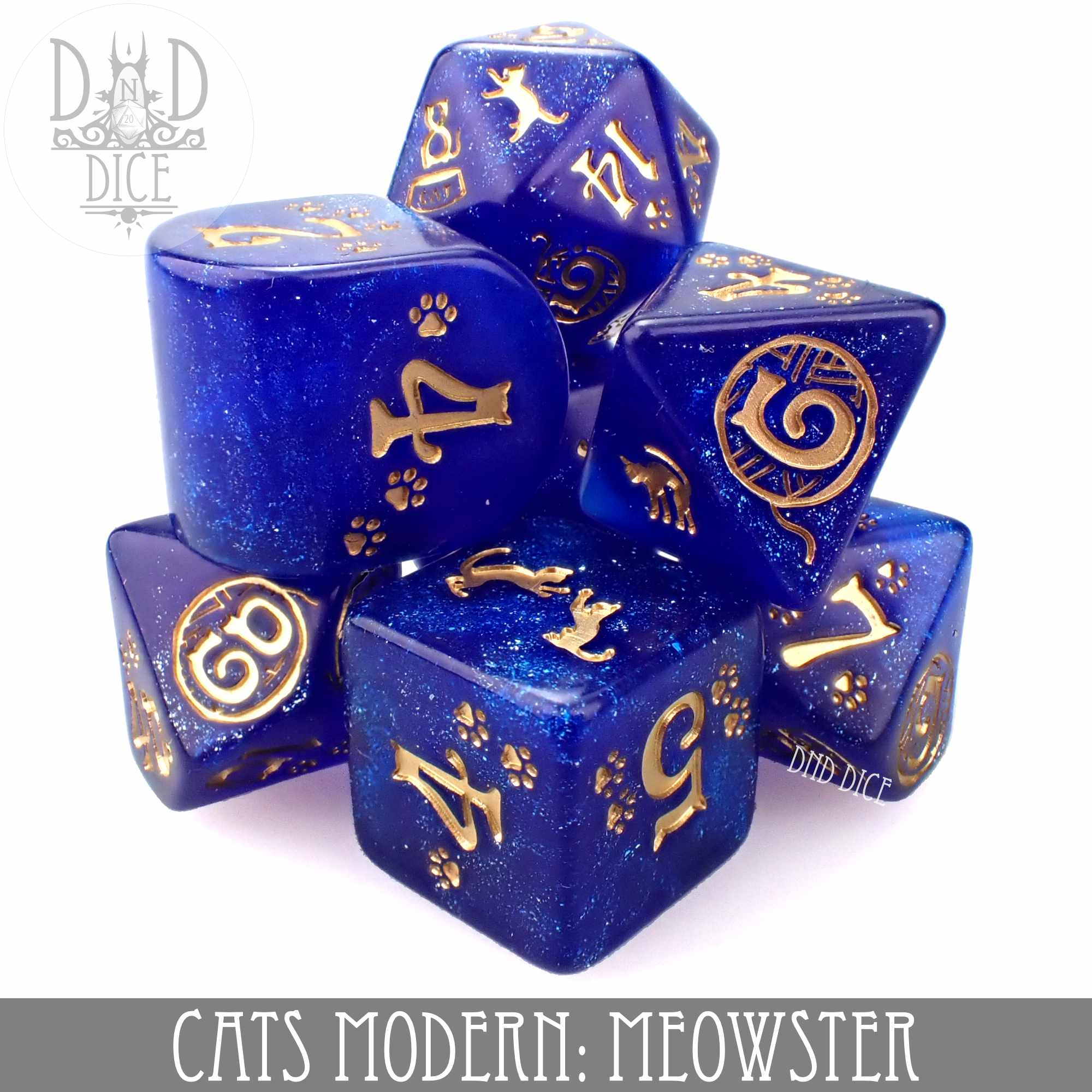 Cats Modern: Meowster Dice Set - Bards & Cards