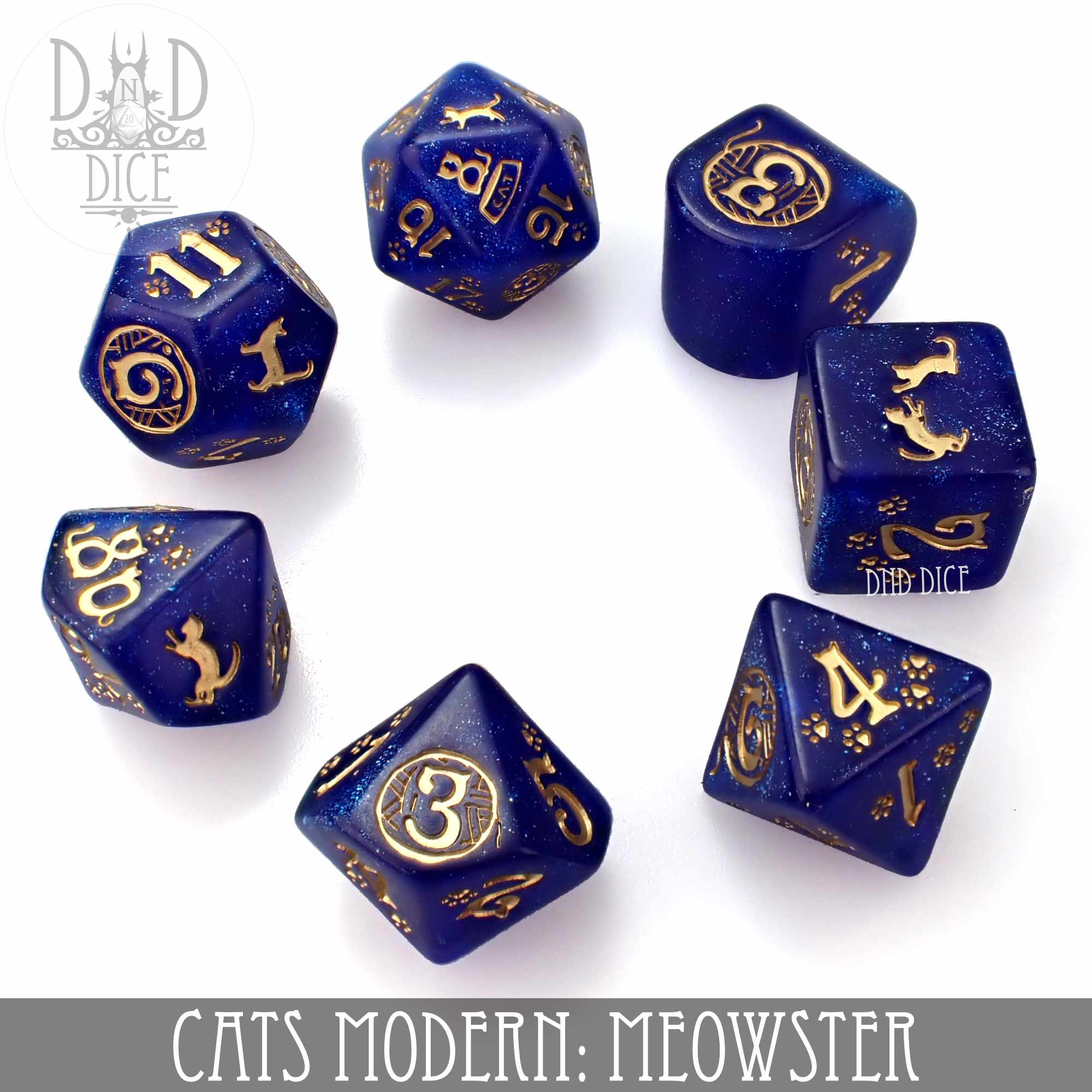 Cats Modern: Meowster Dice Set - Bards & Cards