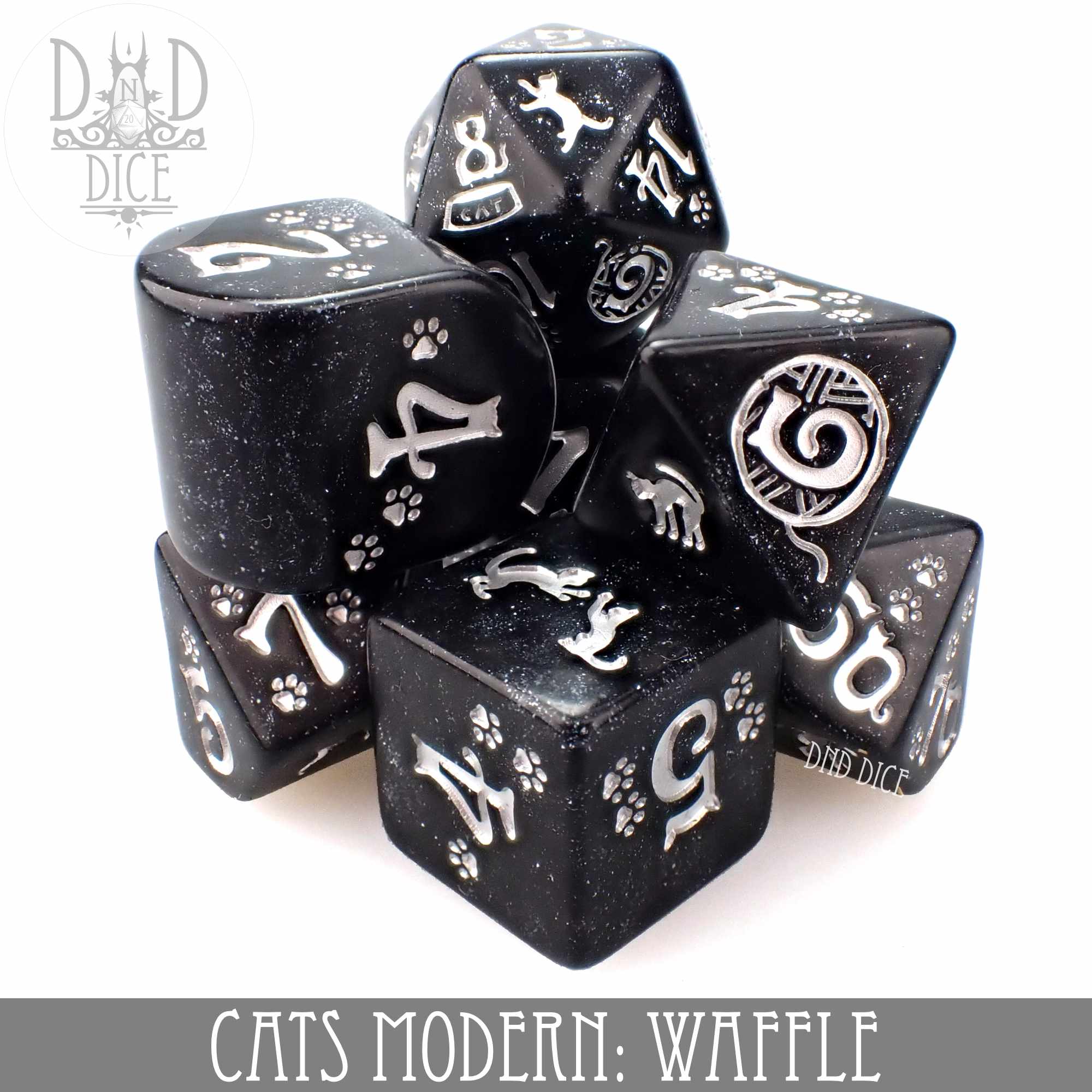 Cats Modern: Waffle Dice Set - Bards & Cards