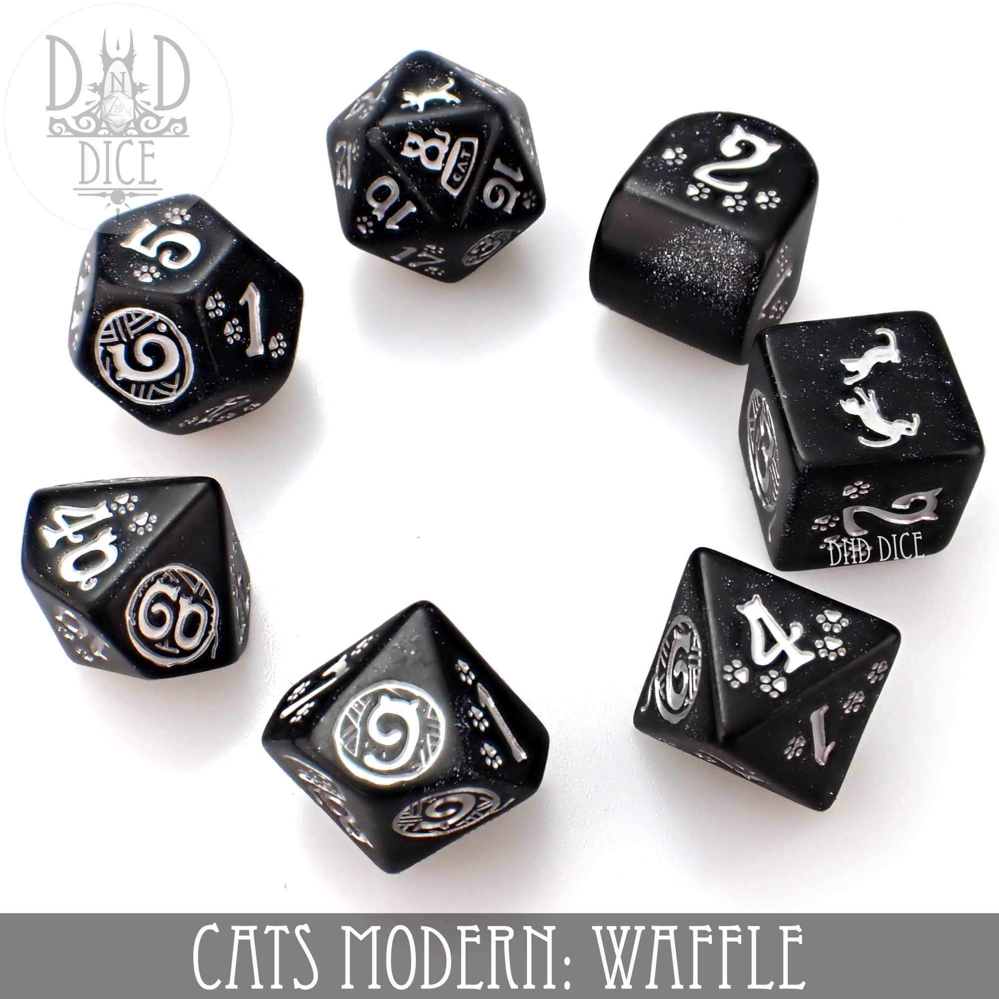 Cats Modern: Waffle Dice Set - Bards & Cards