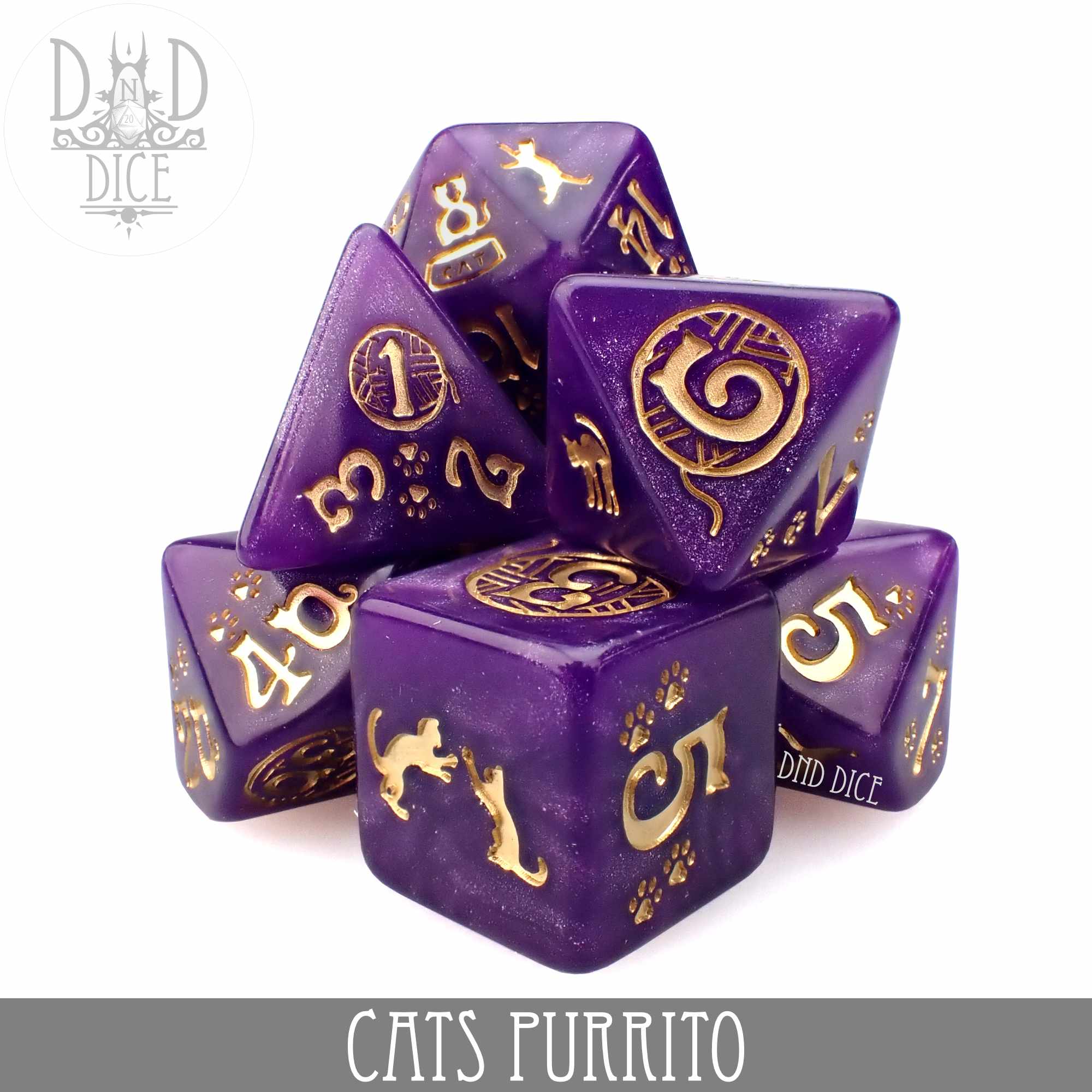 Cats: Purrito Dice Set - Bards & Cards