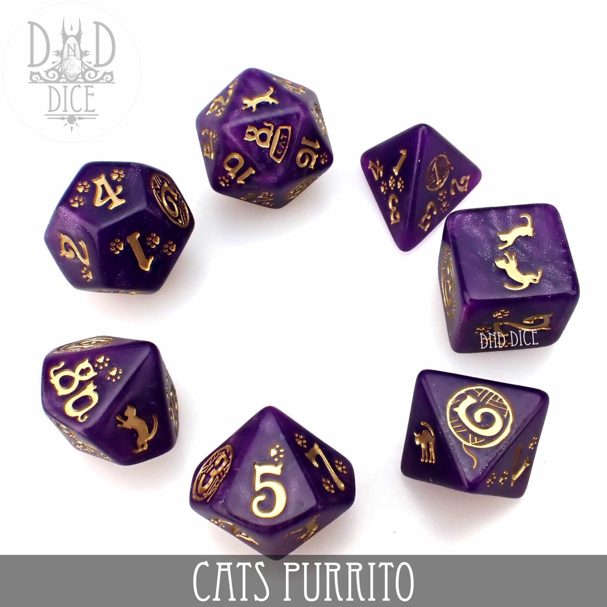 Cats: Purrito Dice Set - Bards & Cards