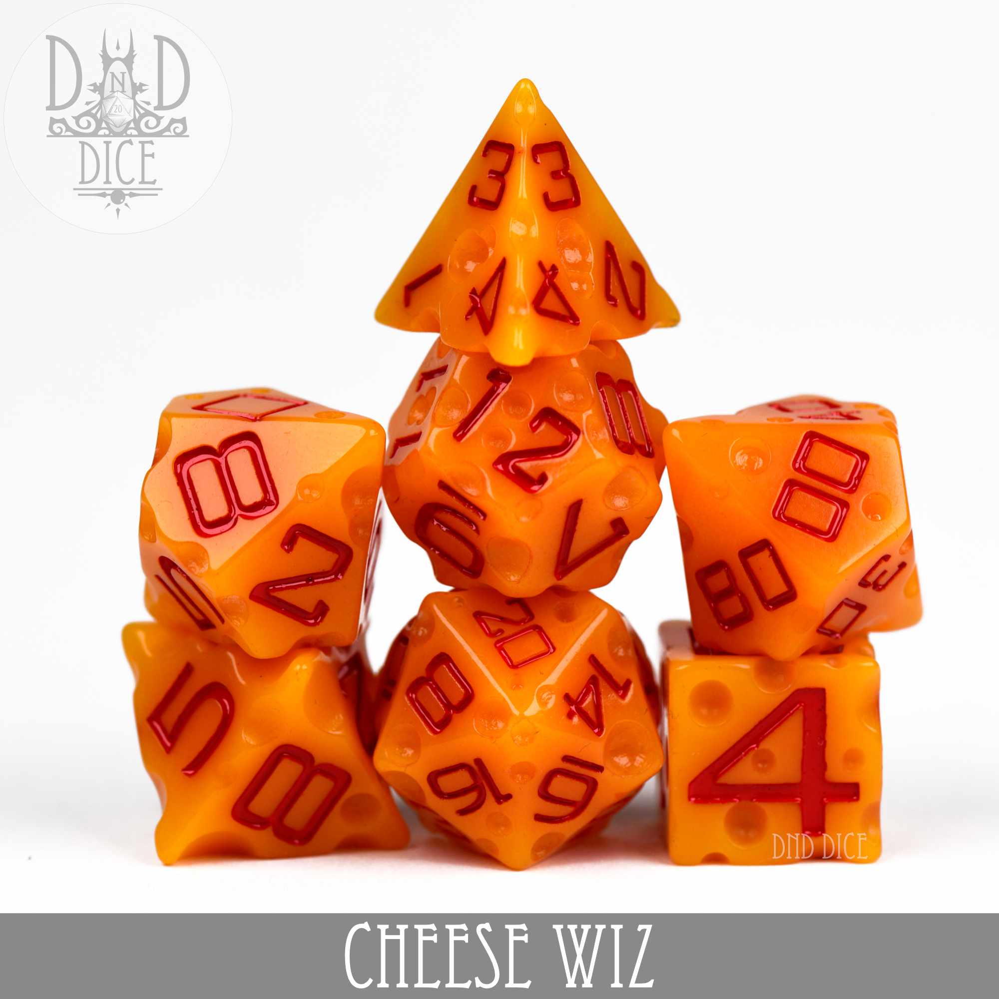 Cheese Wiz Dice Set - Bards & Cards