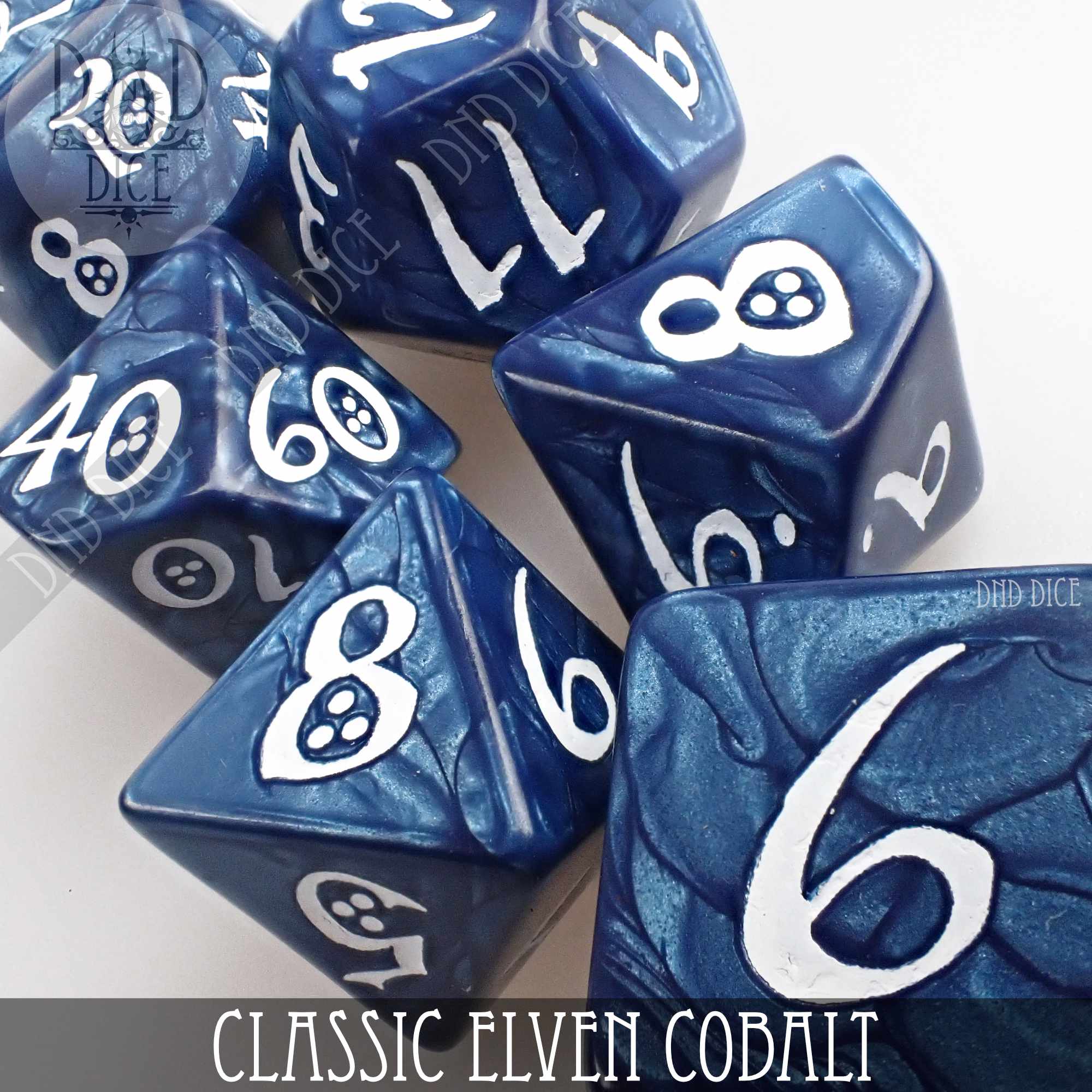 Classic Cobalt Dice Set - Bards & Cards