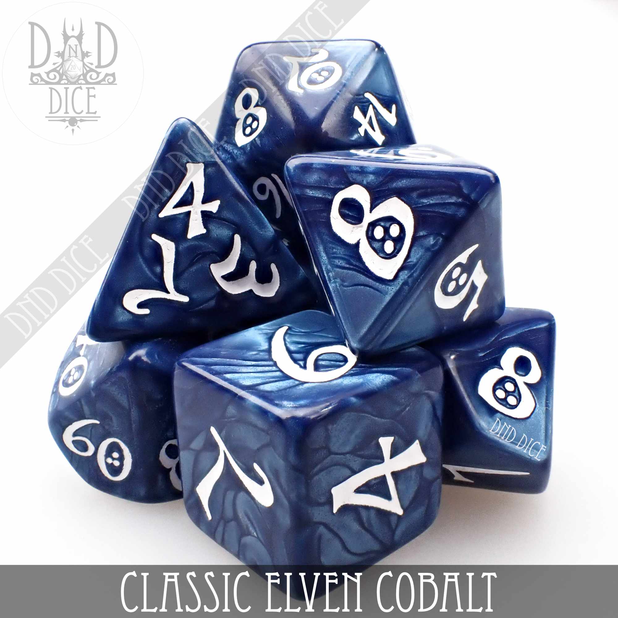 Classic Cobalt Dice Set - Bards & Cards