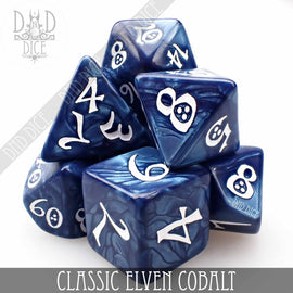 Classic Cobalt Dice Set - Bards & Cards