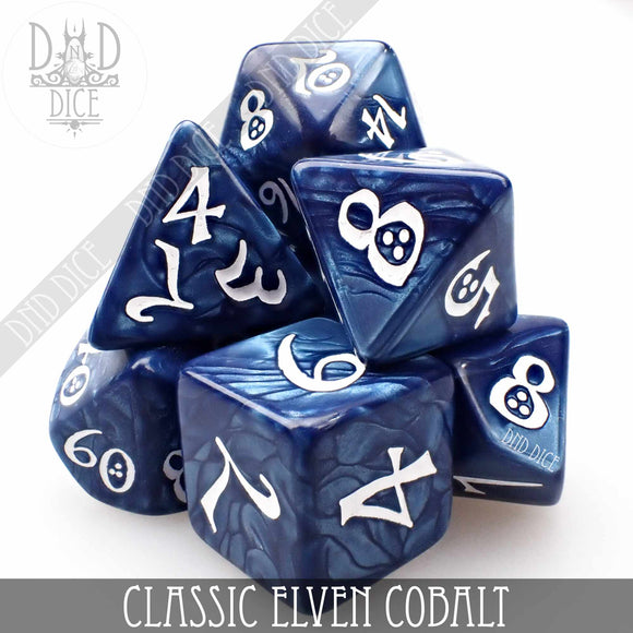 Classic Cobalt Dice Set - Bards & Cards