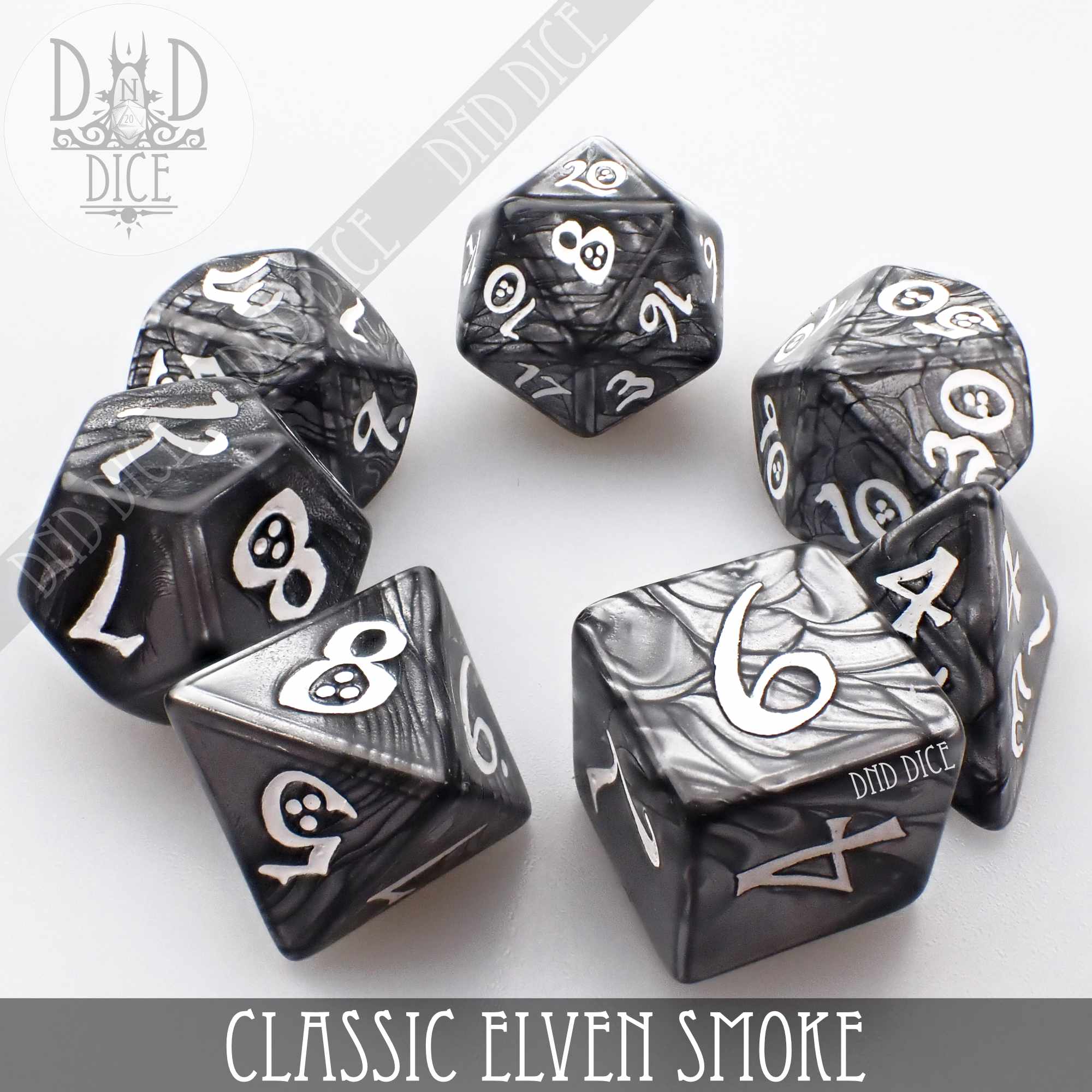 Classic Smoke Dice Set - Bards & Cards