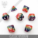 Classic Rainbow Dice Set - Bards & Cards