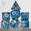 Clear Waters Dice Set - Bards & Cards