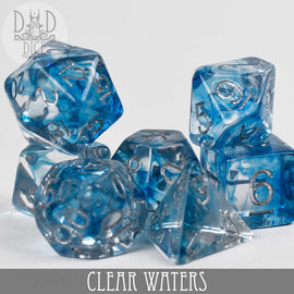 Clear Waters Dice Set - Bards & Cards