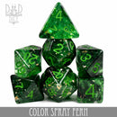 Color Spray Fern Dice Set - Bards & Cards