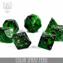 Color Spray Fern Dice Set - Bards & Cards