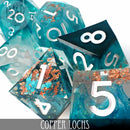 Copper Lochs Handmade Dice Set - Bards & Cards