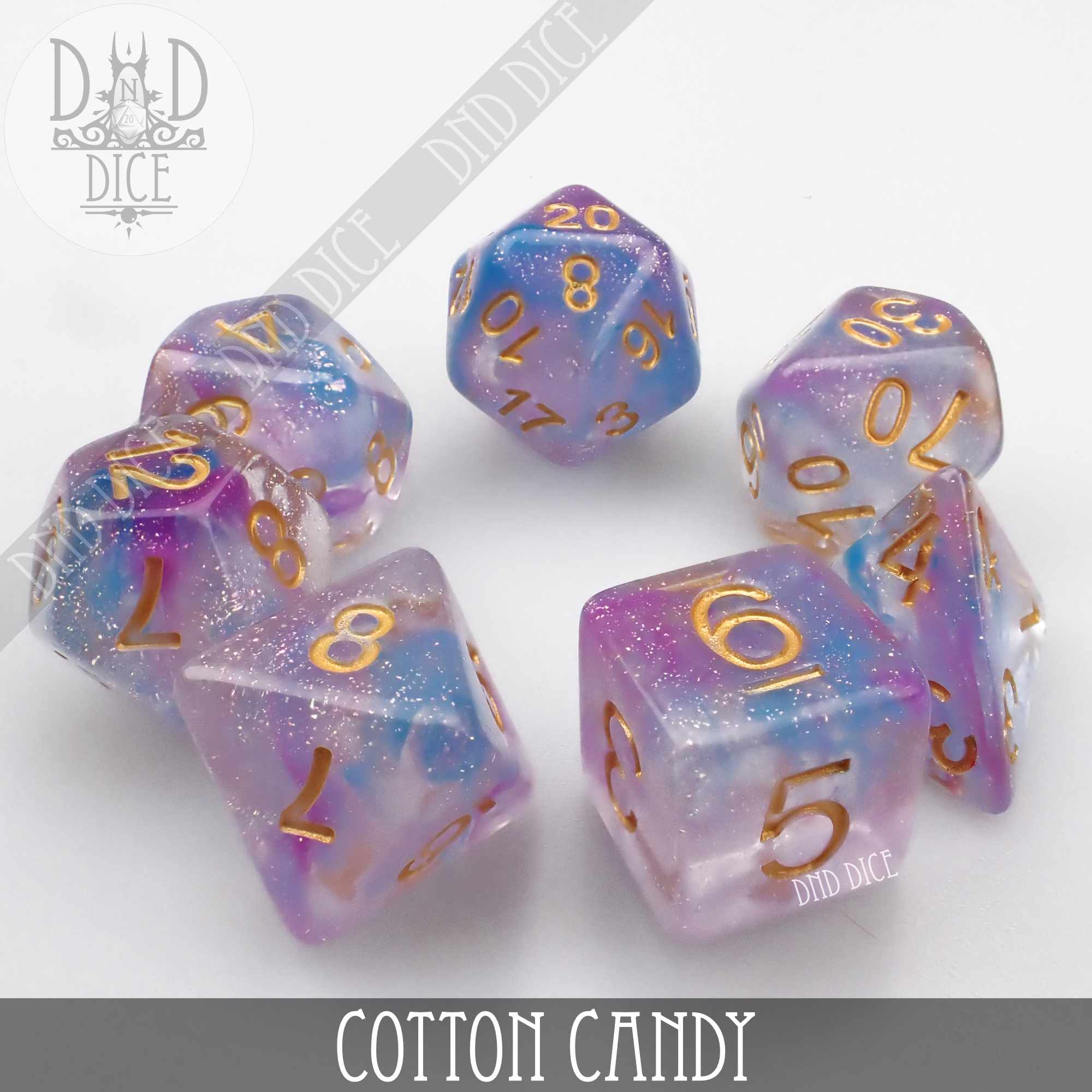 Cotton Candy Dice Set - Bards & Cards