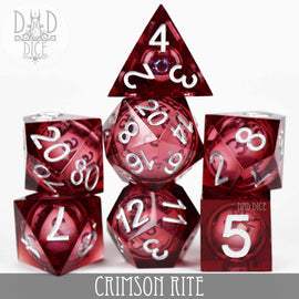 Crimson Rite Liquid Core Dice Set - Bards & Cards