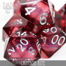 Crimson Rite Liquid Core Dice Set - Bards & Cards