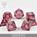 Crimson Rite Liquid Core Dice Set - Bards & Cards