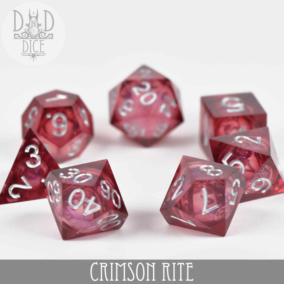 Crimson Rite Liquid Core Dice Set - Bards & Cards