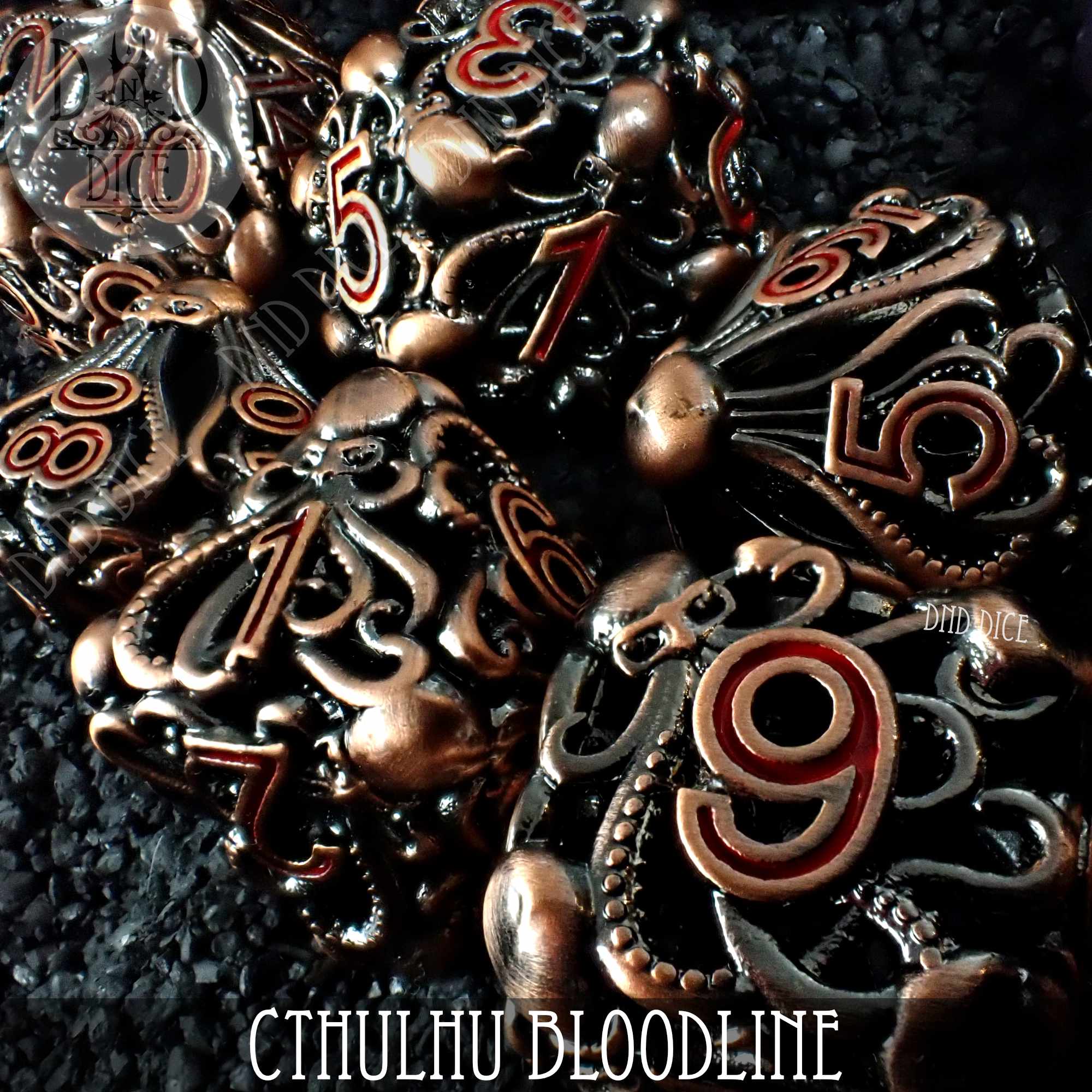 Cthulhu Bloodline Metal Dice Set (Gift Box) - Bards & Cards