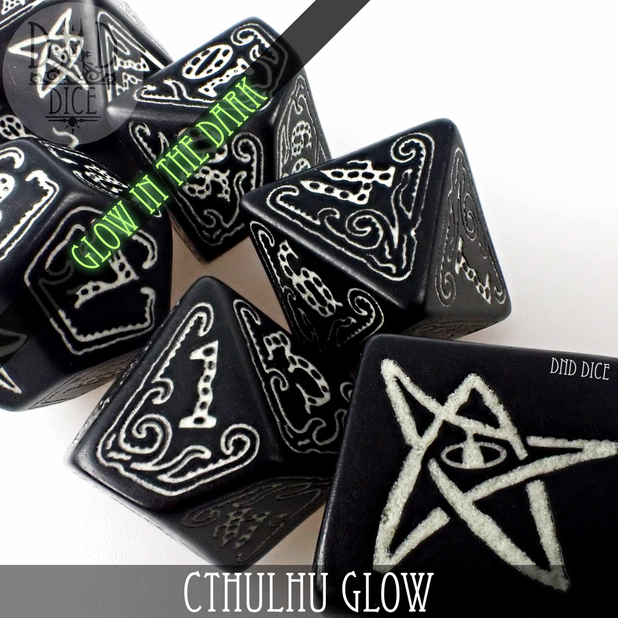 Call of Cthulhu Glow in the Dark Dice Set - Bards & Cards