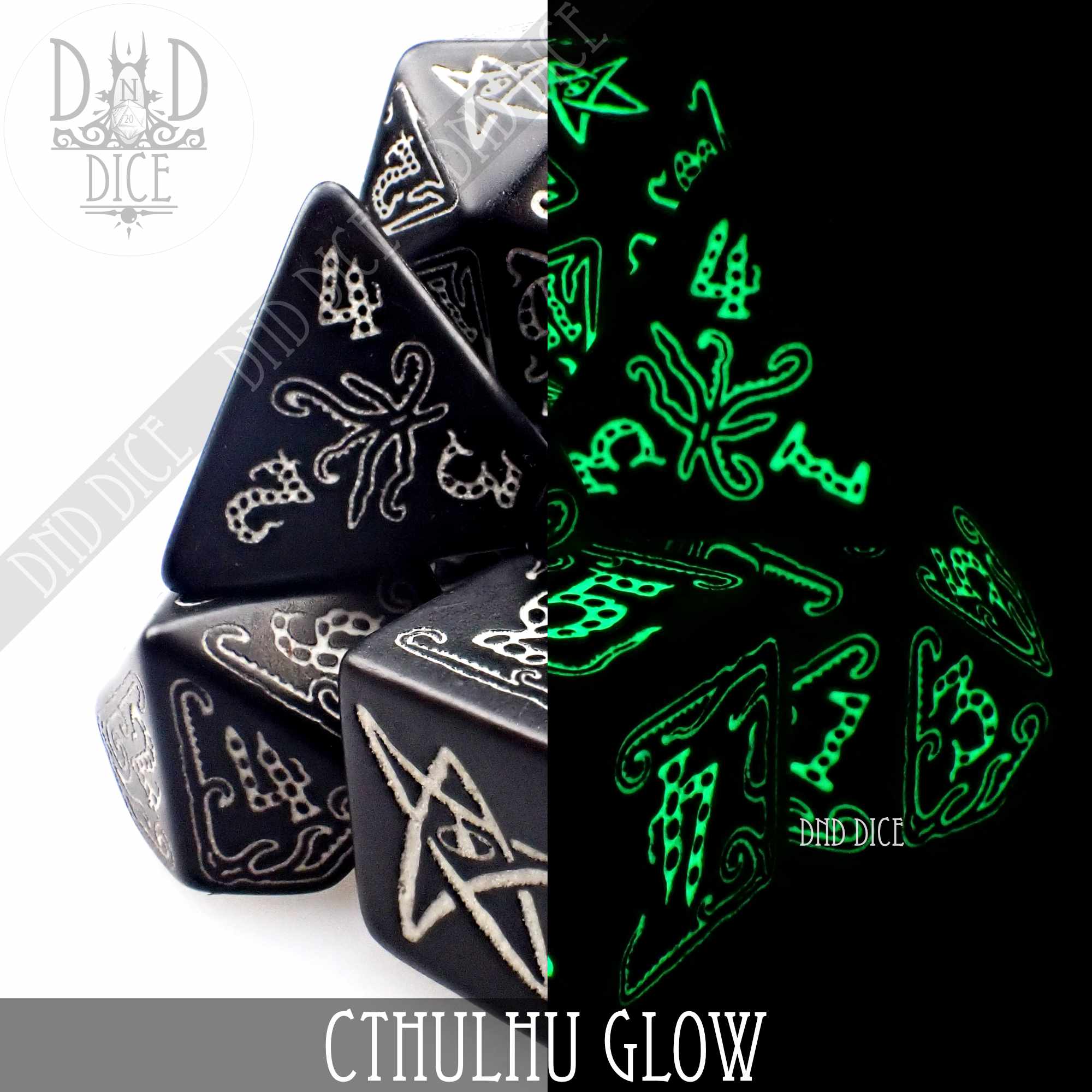 Call of Cthulhu Glow in the Dark Dice Set - Bards & Cards