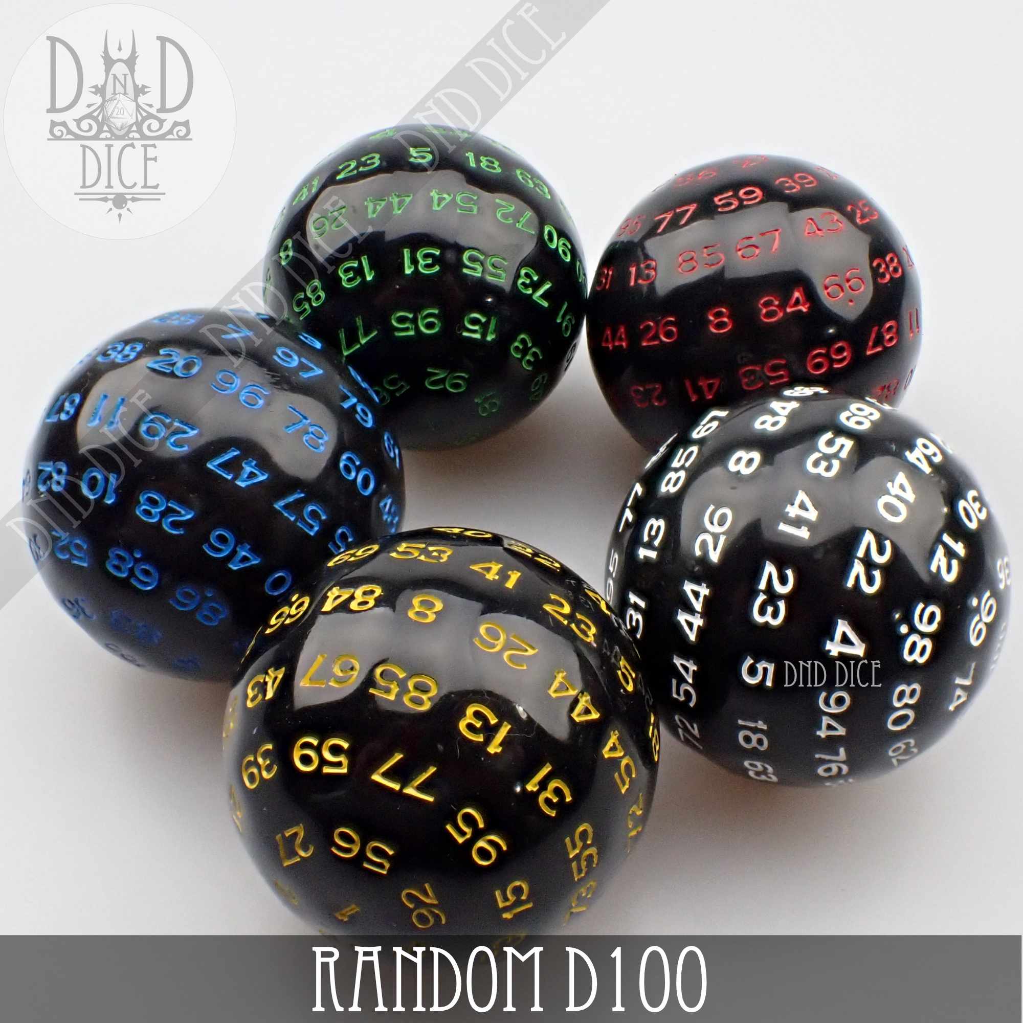 D100 Single Oversize Dice (Random Color) - Bards & Cards