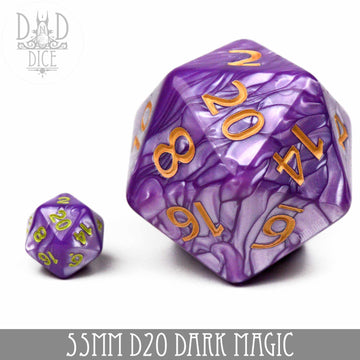 55mm D20 - Dark Magic - Bards & Cards