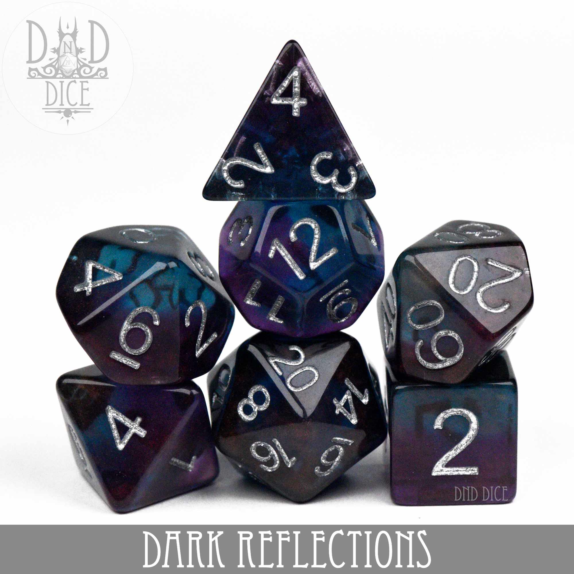 Dark Reflections Dice Set - Bards & Cards