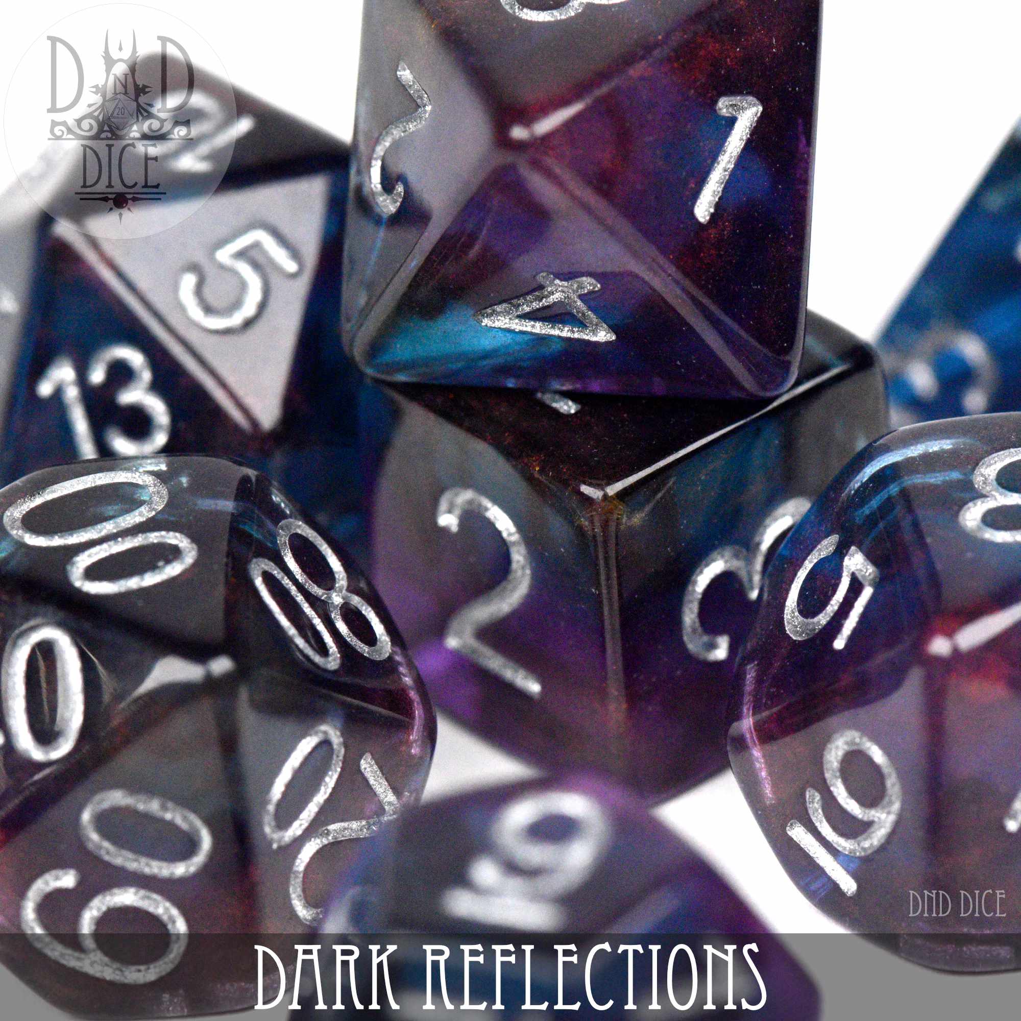 Dark Reflections Dice Set - Bards & Cards