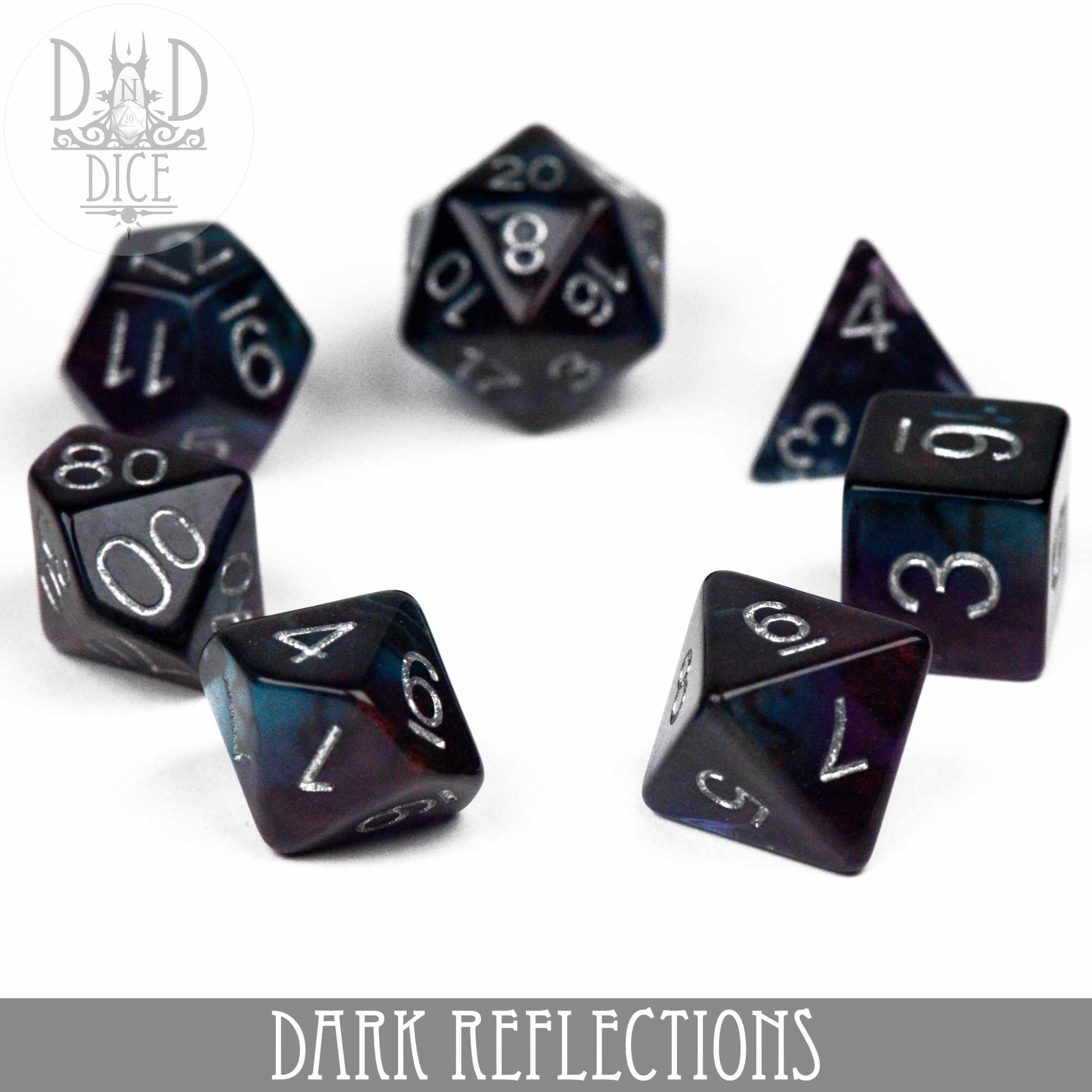 Dark Reflections Dice Set - Bards & Cards