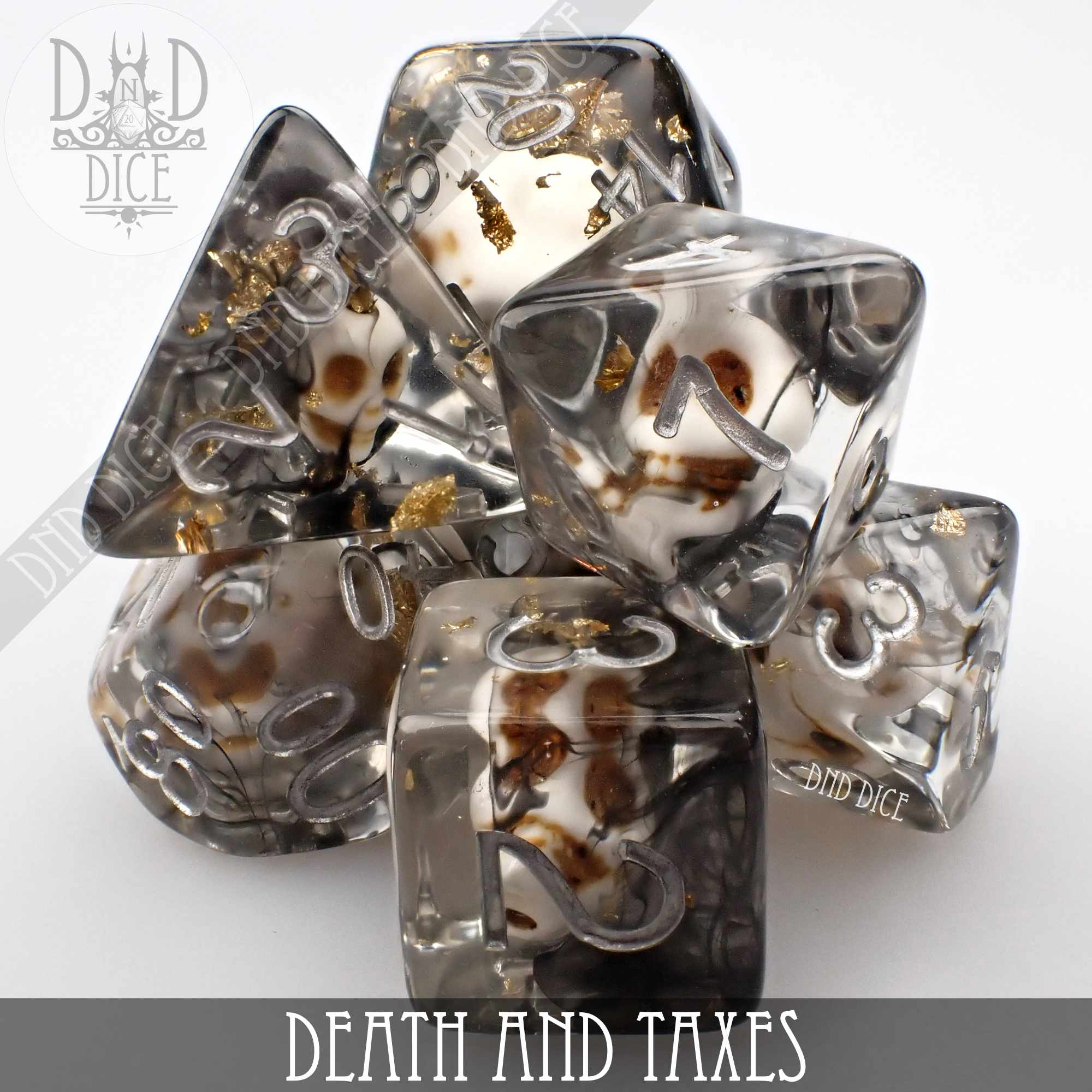 Death and Taxes Dice Set - Bards & Cards