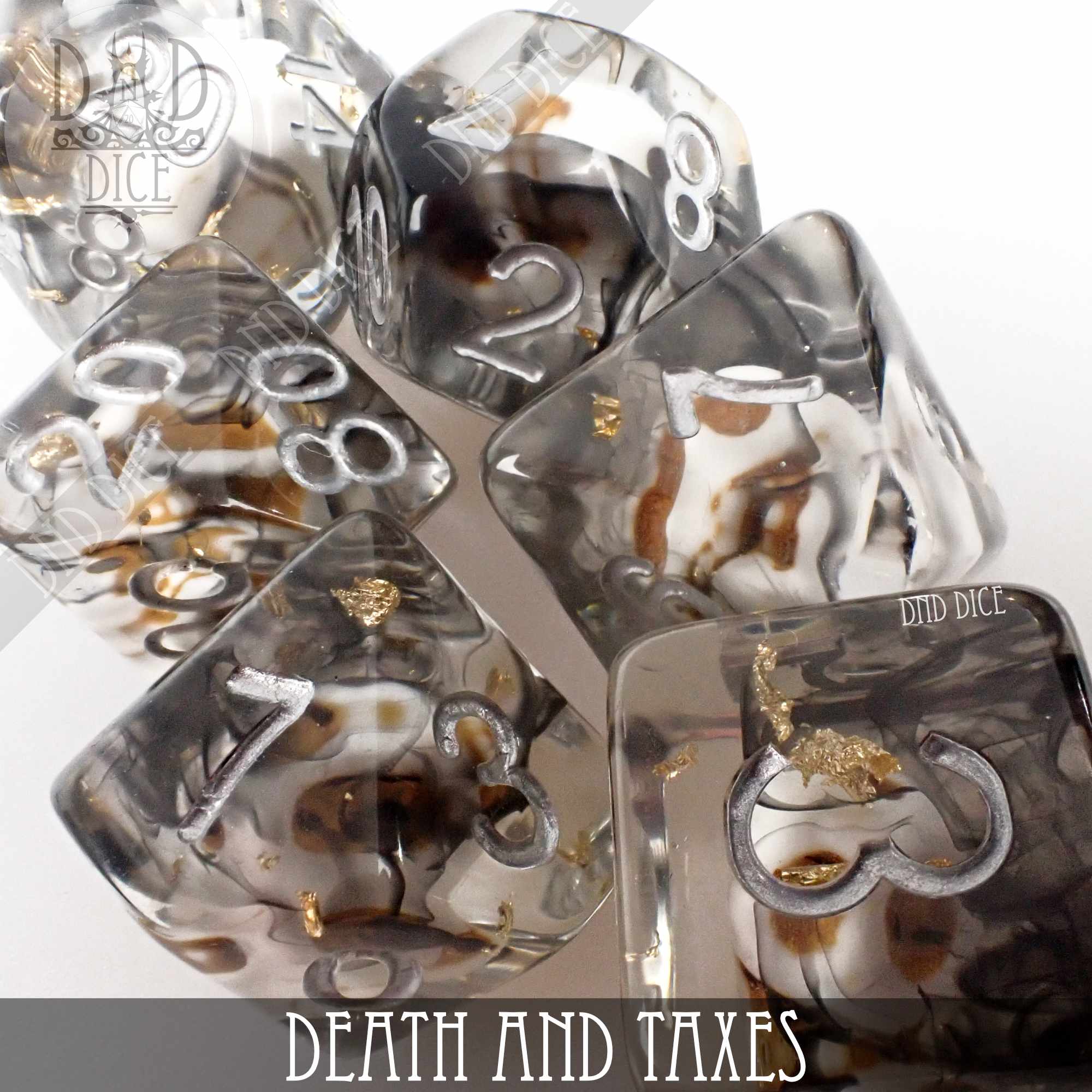 Death and Taxes Dice Set - Bards & Cards