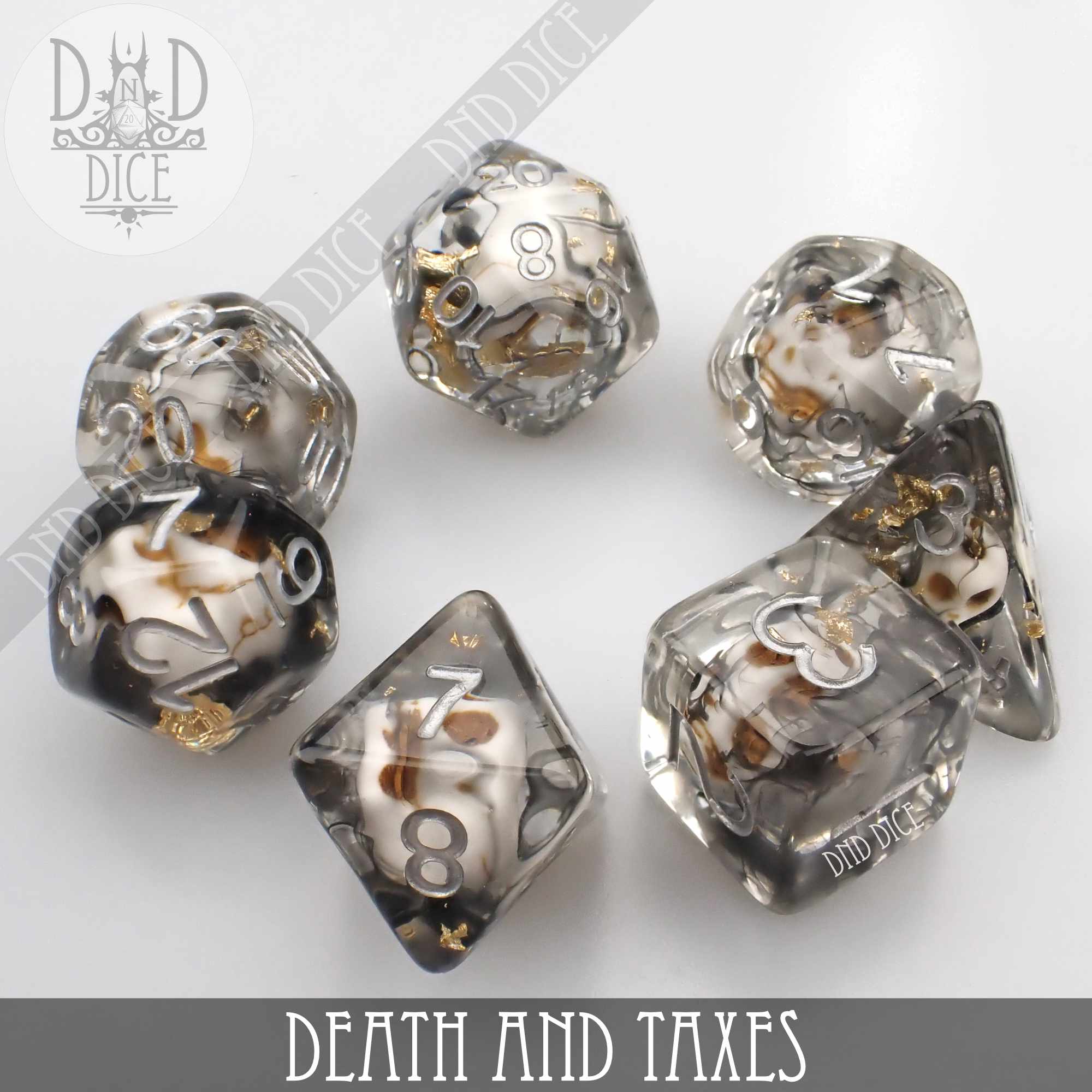 Death and Taxes Dice Set - Bards & Cards