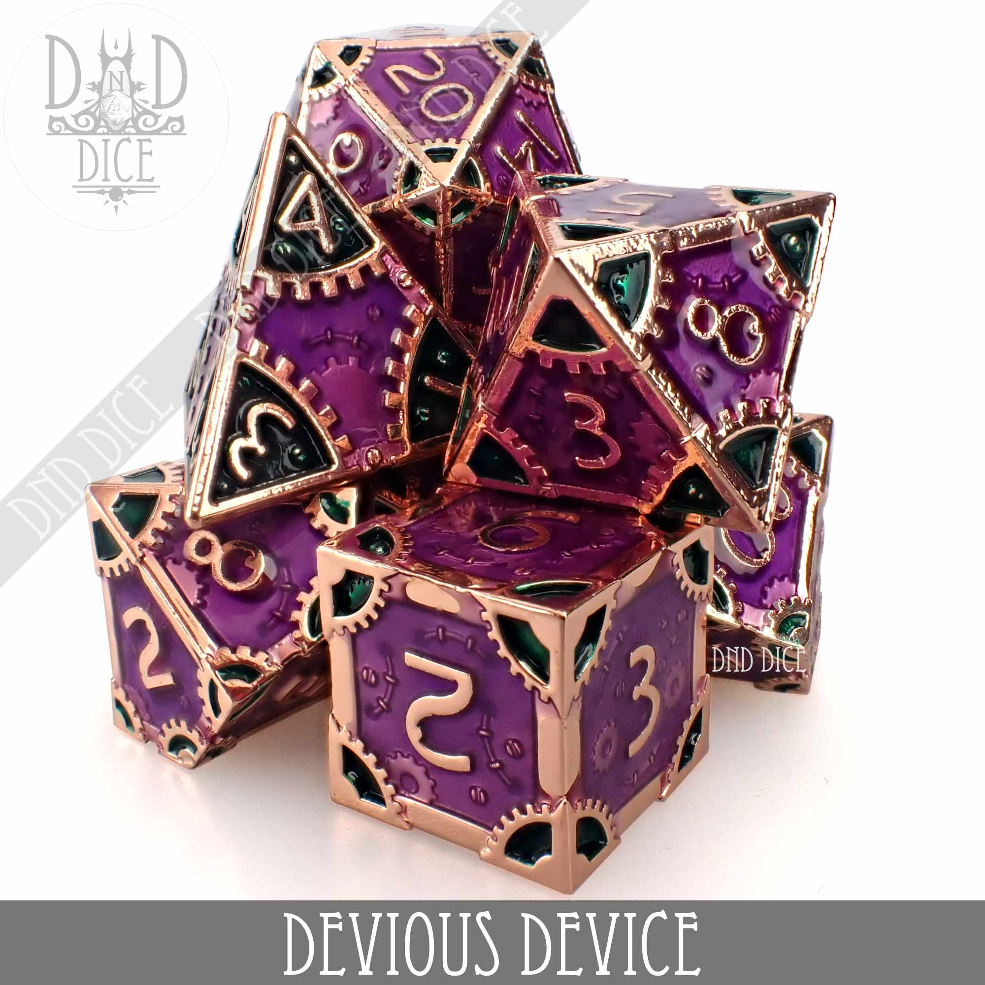 Devious Device Metal Dice Set - Bards & Cards