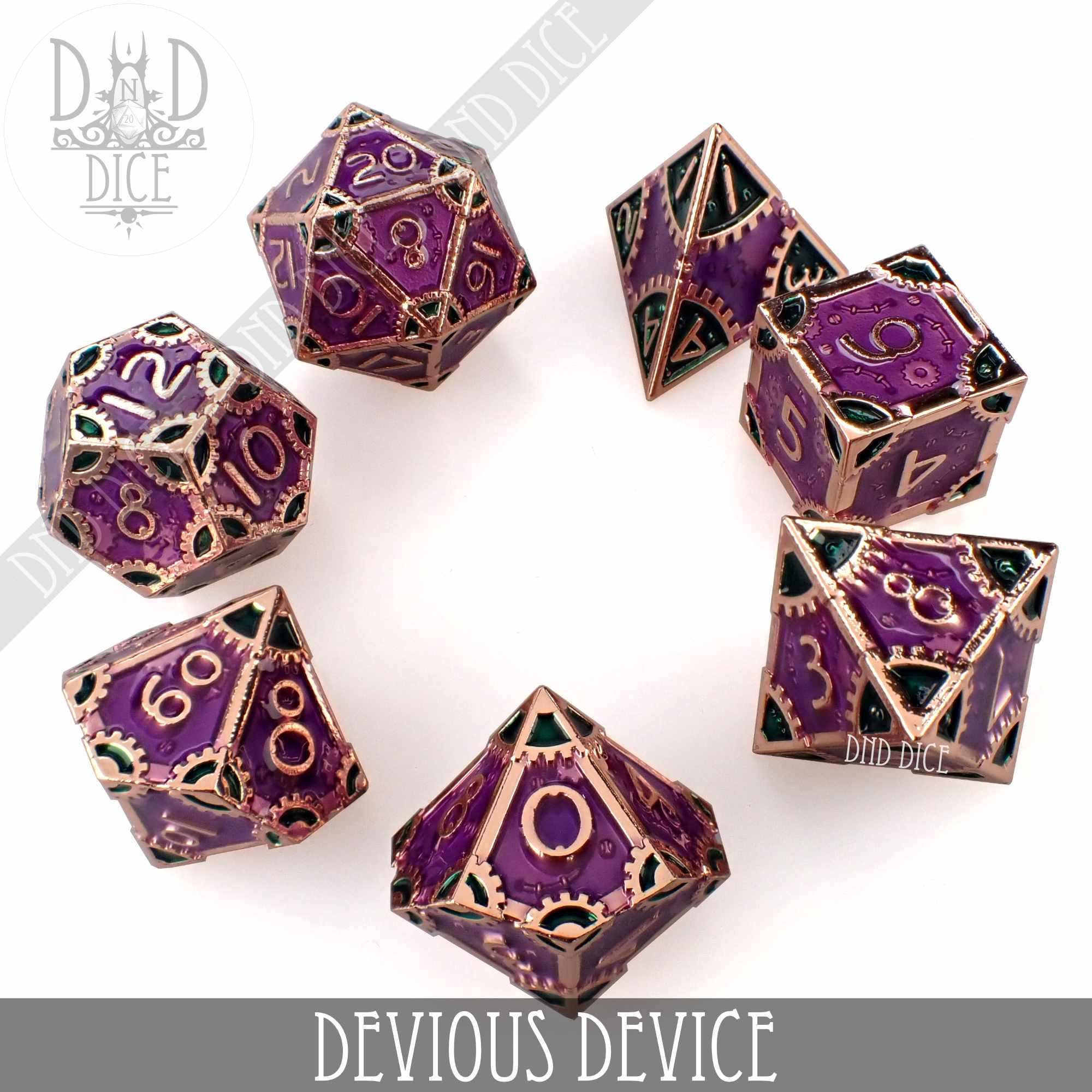 Devious Device Metal Dice Set - Bards & Cards